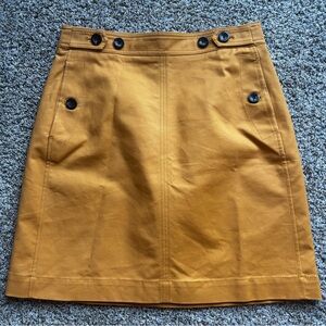 NWOT Ann Taylor Women’s 6 Marigold A-Line Mini Skirt 19” Stretch Lined Pockets